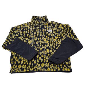 The North Face TKA Kataka 1/4 Zip Fleece Leopard Print Sweater Sz S